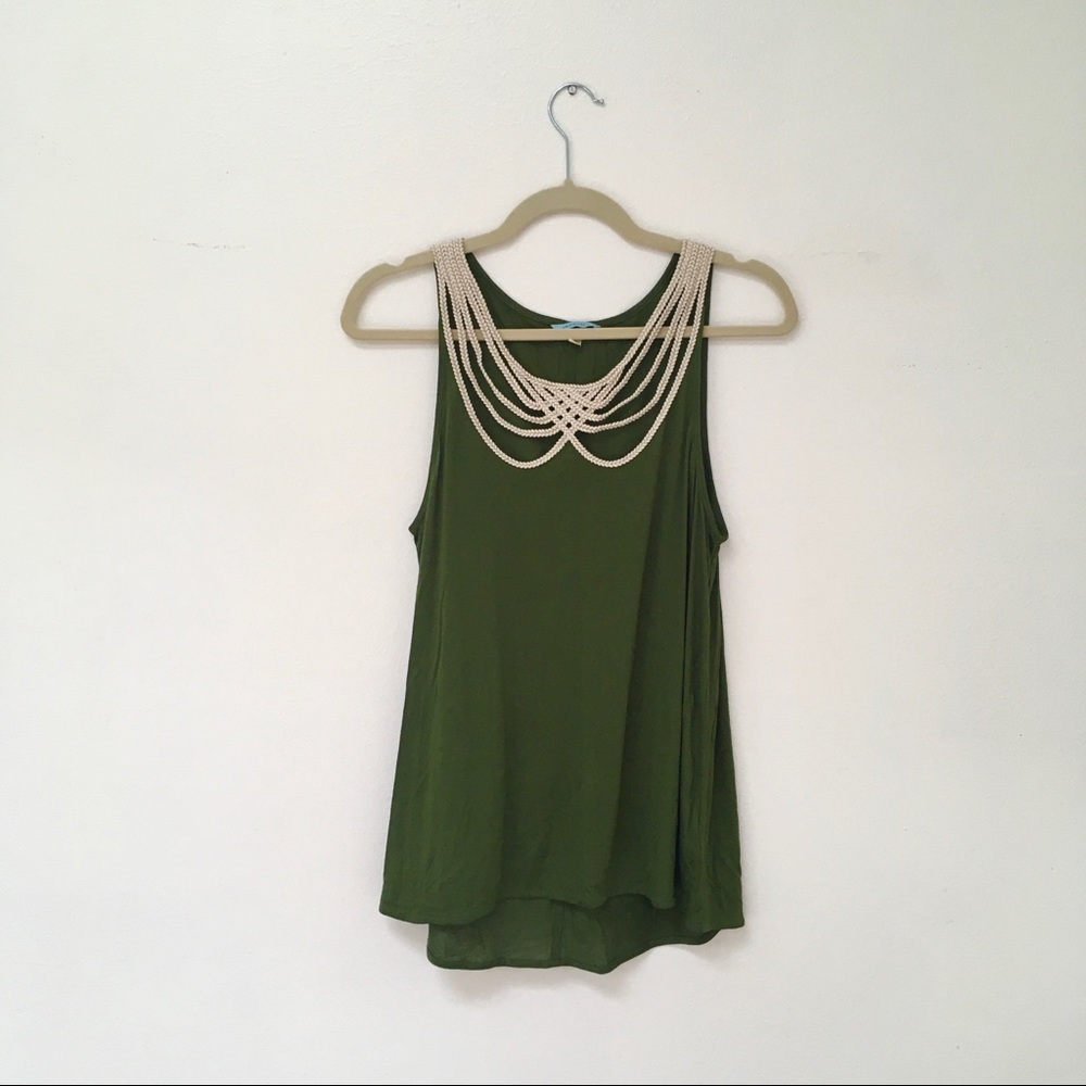 ANTHROPOLOGIE • leifnotes braided scalloped tank